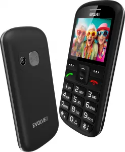 EVOLVEO EasyPhone XS, mobilný telefón pre seniorov, čierny