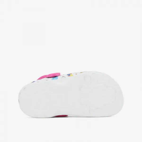 Dievčenské kroksy (rekreačná obuv) COQUI Little Frog Paw Patrol + Amulet K white light fuchsia