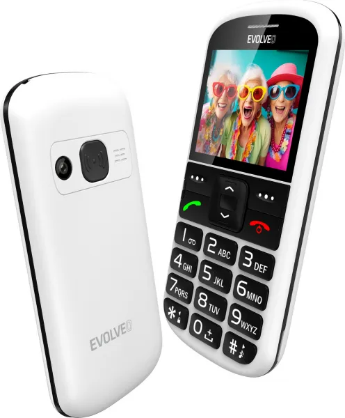 EVOLVEO EasyPhone XS, mobilný telefón pre seniorov, biely