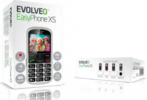 EVOLVEO EasyPhone XS, mobilný telefón pre seniorov, biely