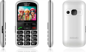 EVOLVEO EasyPhone XS, mobilný telefón pre seniorov, biely