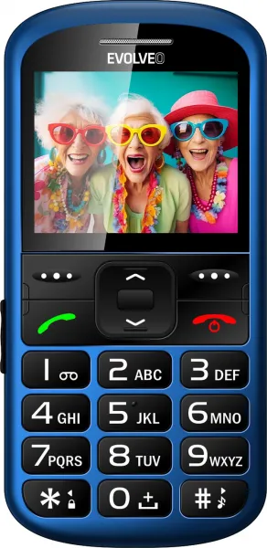 EVOLVEO EasyPhone XS, mobilný telefón pre seniorov, modrý