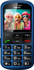 EVOLVEO EasyPhone XS, mobilný telefón pre seniorov, modrý