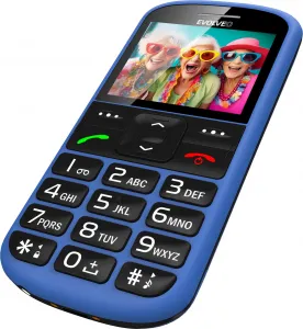 EVOLVEO EasyPhone XS, mobilný telefón pre seniorov, modrý