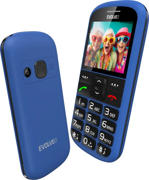 EVOLVEO EasyPhone XS, mobilný telefón pre seniorov, modrý