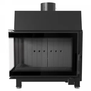 Kratki SIMPLE S BS čierné ohnisko - krbová vložka rohová, ľavé presklenie SIMPLE/S/L/BS/BLACK
