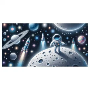 Obraz kozmonaut medzi planétami