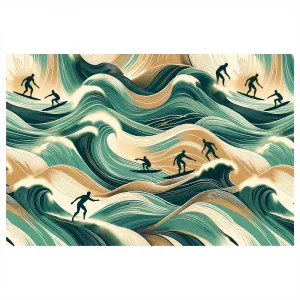 Obraz surfisti v akčnej krajine