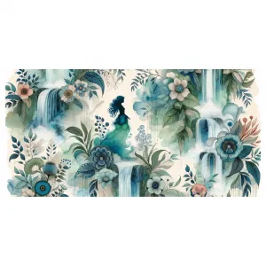 Obraz tajomné dievča v lese