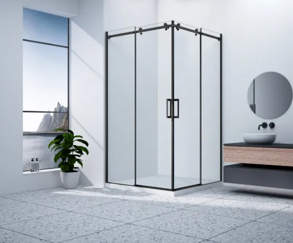 GELCO DRAGON BLACK posuvné dvere pre rohový vstup 800 číre sklo, GD4280B GD4280B