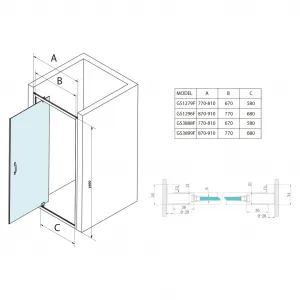 GELCO SIGMA SIMPLY sprchové dvere 900 sklo BRICK, GS3899F GS3899F