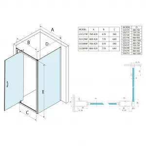 GELCO SIGMA SIMPLY sprchové dvere 900 sklo BRICK, GS3899F GS3899F