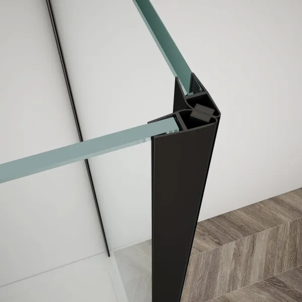 GELCO - TRINITY BLACK štvorcový kút 800x800 ľavý, matné sklo, GT5680-80ML-B GT5680-80ML-B