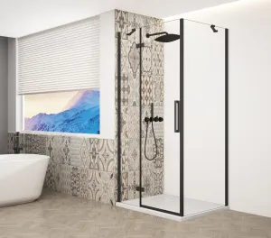 GELCO - TRINITY BLACK štvorcový kút 800x800 ľavý, číre sklo, GT5680-80CL-B GT5680-80CL-B