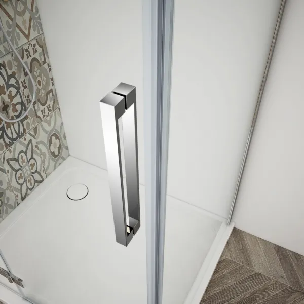 GELCO TRINITY CHROM dvere do niky ľavé, 800 matné sklo, GT1280ML-CH GT1280ML-CH