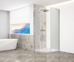 GELCO TRINITY CHROM štvrťkruhový kút 900x900 ľavý, matné sklo, GT6590ML-CH GT6590ML-CH