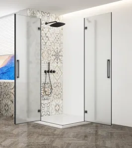 GELCO - TRINITY BLACK štvorcový kút 800x800 rohový vstup, matné sklo, GT2280-80M-B GT2280-80M-B