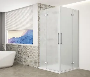GELCO TRINITY CHROM štvorcový kút 800x800 rohový vstup, matné sklo, GT2280-80M-CH GT2280-80M-CH