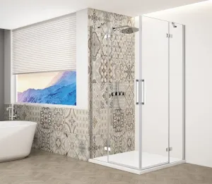 GELCO TRINITY CHROM štvorcový kút 800x800 rohový vstup, číre sklo, GT2280-80C-CH GT2280-80C-CH