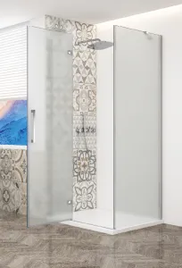 GELCO TRINITY CHROM štvorcový kút 1000x1000 ľavý, matné sklo, GT5610-10ML-CH GT5610-10ML-CH