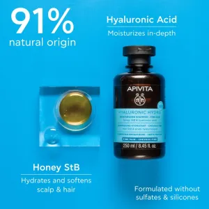 Apivita Hyaluronic Hydra Fine Hair Moisturizing Shampoo hydratačný šampón pre jemné vlasy 250 ml
