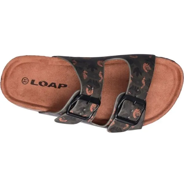 LOAP ERRA Detské šľapky, khaki, veľkosť