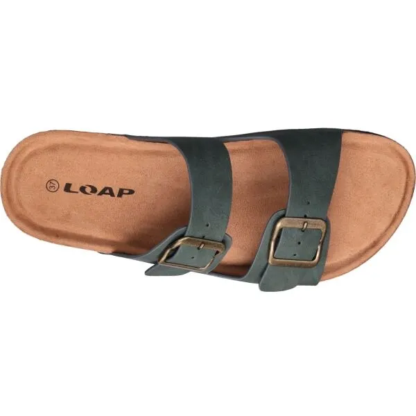 LOAP NOKIS J Chlapčenské šľapky, zelená, veľkosť