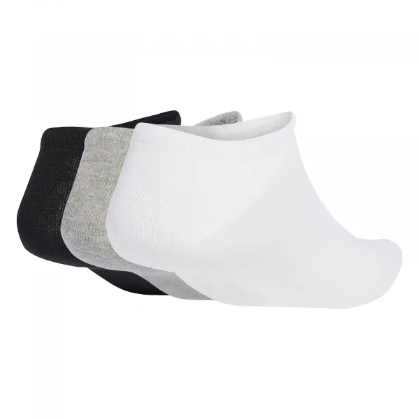 adidas Liner Socks 3 Pairs "White Medium Grey Heather Black" (JV7400)
