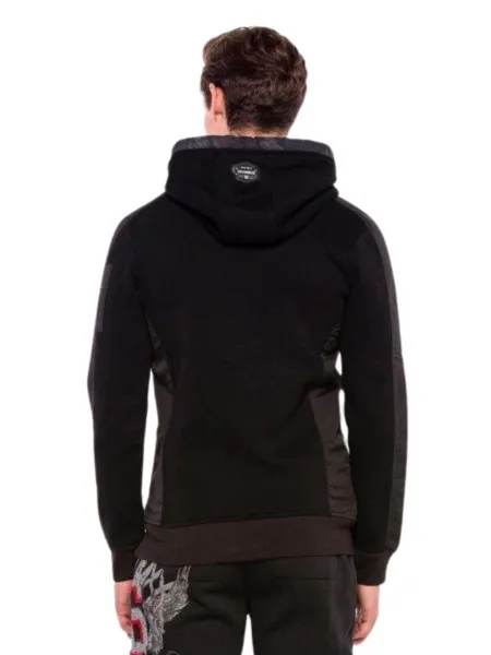 Pánska mikina CIPO & BAXX CL358 BLACK Farba: Čierna, Konfekčná veľkosť: M