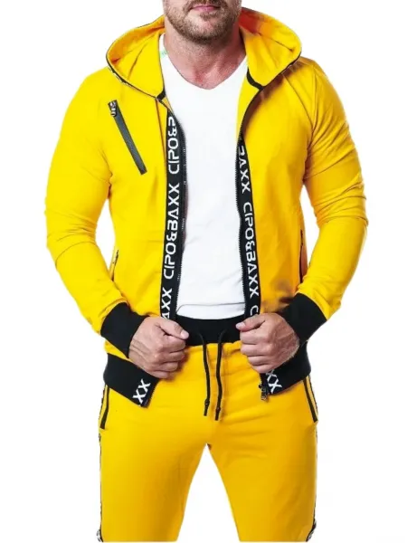 Pánska súprava CIPO & BAXX CLR131 YELLOW Farba: Žltá, Konfekčná veľkosť: M