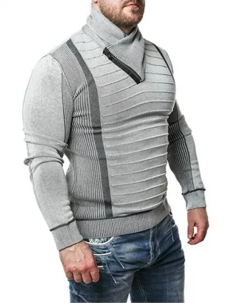 Pánsky sveter CIPO & BAXX CP227 GREY Farba: Sivá, Konfekčná veľkosť: S