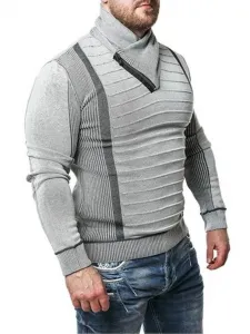 Pánsky sveter CIPO & BAXX CP227 GREY Farba: Sivá, Konfekčná veľkosť: S