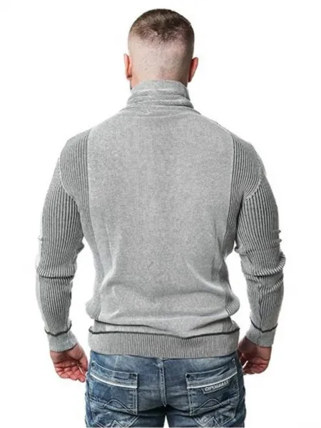 Pánsky sveter CIPO & BAXX CP227 GREY Farba: Sivá, Konfekčná veľkosť: S