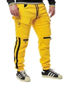 Pánske tepláky CIPO & BAXX CR125 YELLOW Farba: Žltá, Konfekčná veľkosť: M