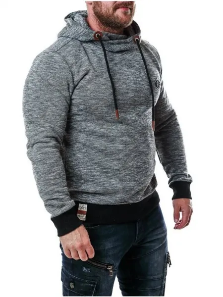 Pánska mikina CIPO & BAXX CL425 GREY-MELANGE Farba: Sivá, Konfekčná veľkosť: S