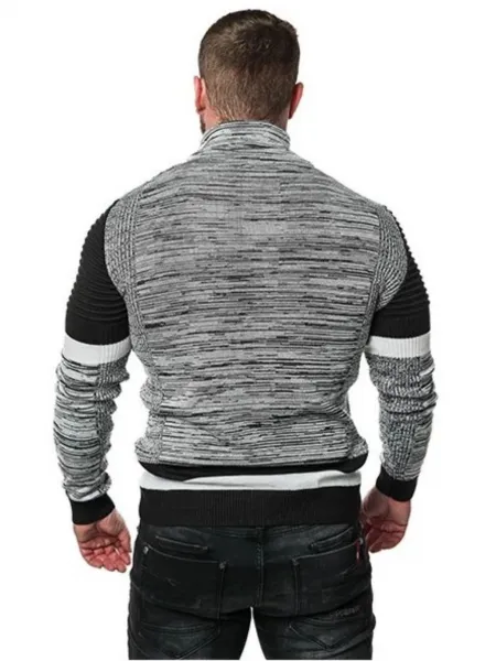 Pánsky sveter CIPO & BAXX CP250 BLACK-GREY Farba: Sivá, Konfekčná veľkosť: XXL