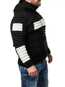 Pánsky sveter CIPO & BAXX CP254 BLACK-WHITE Farba: Čierna, Konfekčná veľkosť: S
