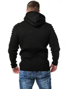 Pánsky sveter CIPO & BAXX CP254 BLACK-WHITE Farba: Čierna, Konfekčná veľkosť: S