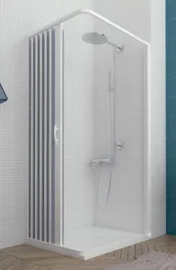 FORTE - Sprchová zástena FLEX - VENERE NEW - Rozmer A - 90, Rozmer B - 90, Rozmer C - 185, Typ otvárania - Zatváranie na stranu OLBBXF113001