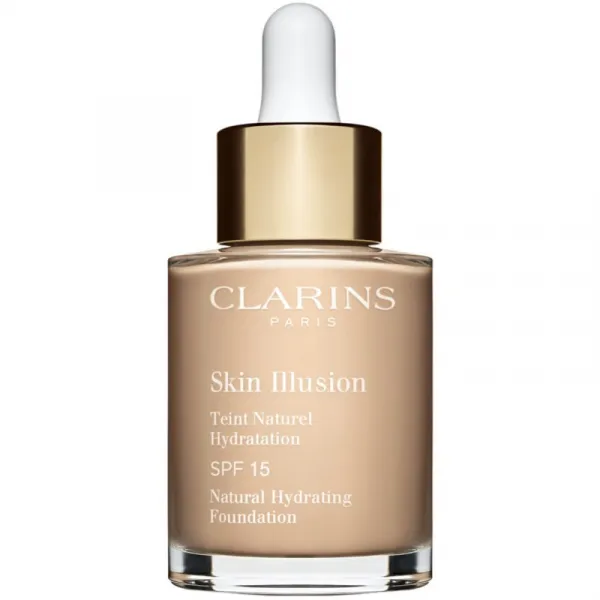 Clarins Skin Illusion Natural Hydrating Foundation rozjasňujúci hydratačný make-up SPF 15 odtieň 105N Nude 30 ml