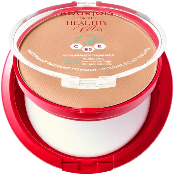 Bourjois Healthy Mix zmatňujúci púder pre žiarivý vzhľad pleti odtieň 05 Sand 10 g