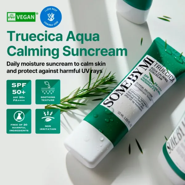 Some By Mi Truecica Aqua Calming Suncream upokojujúca ochranná emulzia SPF 50+ 50 ml