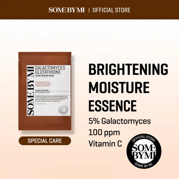 Some By Mi Galactomyces Glutathione Glow Serum Mask rozjasňujúca plátienková maska pre citlivú a suchú pleť 22 g