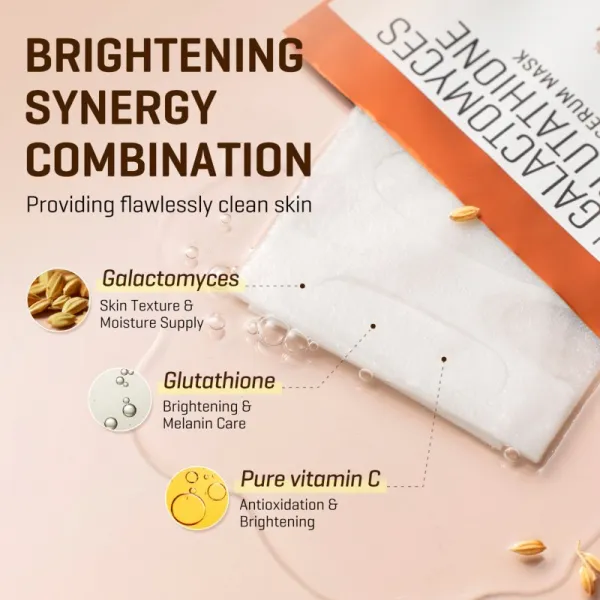 Some By Mi Galactomyces Glutathione Glow Serum Mask rozjasňujúca plátienková maska pre citlivú a suchú pleť 22 g