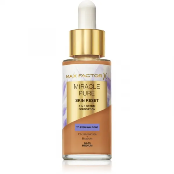 Max Factor Miracle Pure ošetrujúci make-up odtieň 80-85 Medium 30 ml