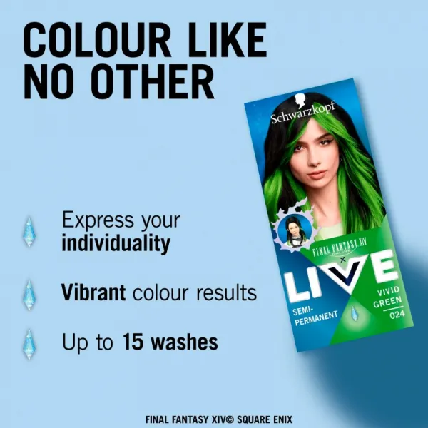 Schwarzkopf LIVE Ultra Brights or Pastel semipermanentná farba na vlasy odtieň 024 Vivid Green 1 ks