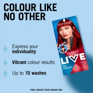 Schwarzkopf LIVE Ultra Brights or Pastel semipermanentná farba na vlasy odtieň 026 Dark Red 1 ks