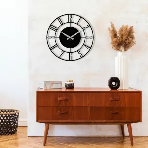 Nástenné hodiny Rome S011 Black , 48 x 48 cm