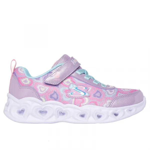 Dievčenská rekreačná obuv SKECHERS Heart Lights Boogie Love K lavender