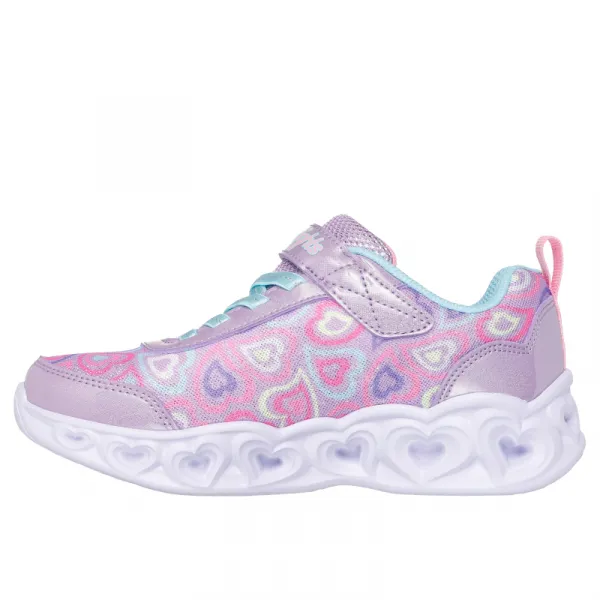 Dievčenská rekreačná obuv SKECHERS Heart Lights Boogie Love K lavender